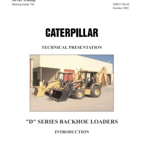 Cat D Series Backhoe Loaders Service Training Manual - PDF DOWNLOAD