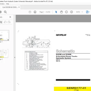 Cat D205B & D300B Articulated Truck Hydraulic System Schematic Manual - PDF DOWNLOAD