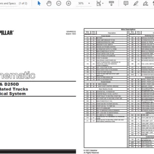 Cat D20D & D250D Articulated Trucks Electrical System Schematic Manual - PDF DOWNLOAD