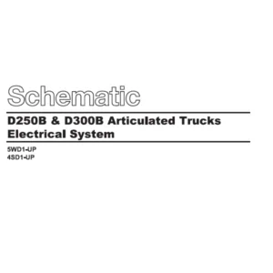 Cat D250B & D300B Articulated Trucks Electrical System Schematic Manual - PDF DOWNLOAD