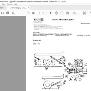 Cat D25C & D350C Articulated Dump Trucks Hydraulic System Schematic Manual