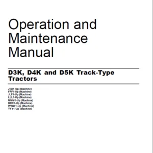 Cat D3K D4K & D5K Track-Type Tractors Operation & Maintenance Manual - PDF DOWNLOAD