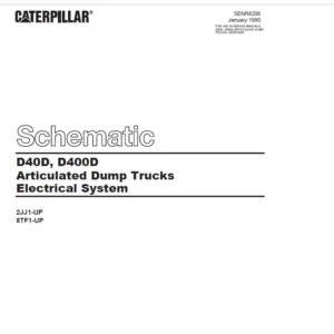 Cat D40D D400D Articulated Dump Trucks Electrical System Schematic Manual - PDF DOWNLOAD