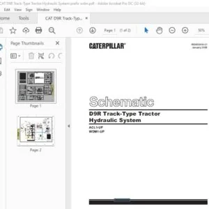 Cat D9R Track-Type Tractor Hydraulic System Schematic Manual - PDF DOWNLOAD