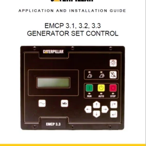 Cat EMCP 3.1 3.2 3.3 Generator Set Control Application & Installation Manual - PDF DOWNLOAD