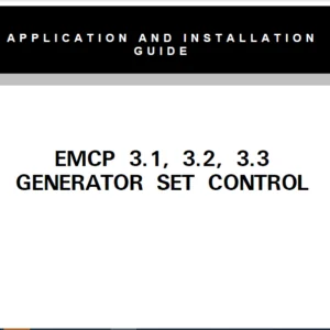 Cat EMCP 3.1 3.2 3.3 Generator Set Control Application & Installation Manual - PDF DOWNLOAD