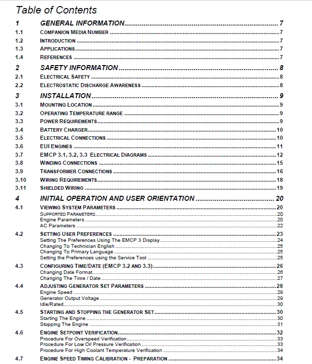 Cat EMCP 3.1 3.2 3.3 Generator Set Control Application & Installation Manual - PDF DOWNLOAD - Image 5