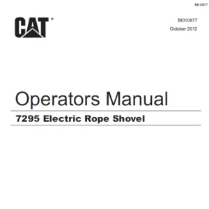 Cat 7295 Electric Rope Shovel Maintenance & Operation Manual - PDF DOWNLOAD