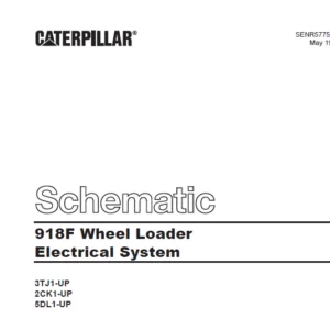 Cat Electric 918F Wheel Loader Electrical System Schematic Manual - PDF DOWNLOAD