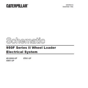 Cat Electric 950F Series II Wheel Loader Electric Schematic Manual - PDF DOWNLOAD