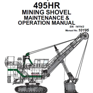 Cat Electric Role 495HR Mining Shovel Maintenance & Operation Manual - PDF DOWNLOAD