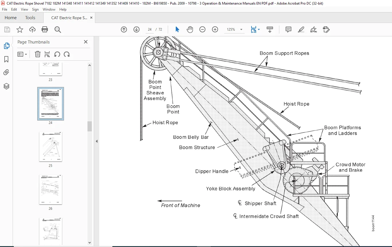 Cat Electric Role Shovel 182M Mining Shovel Operator Manual - PDF DOWNLOAD - Image 3