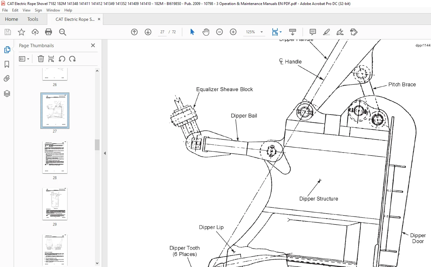 Cat Electric Role Shovel 182M Mining Shovel Operator Manual - PDF DOWNLOAD - Image 4