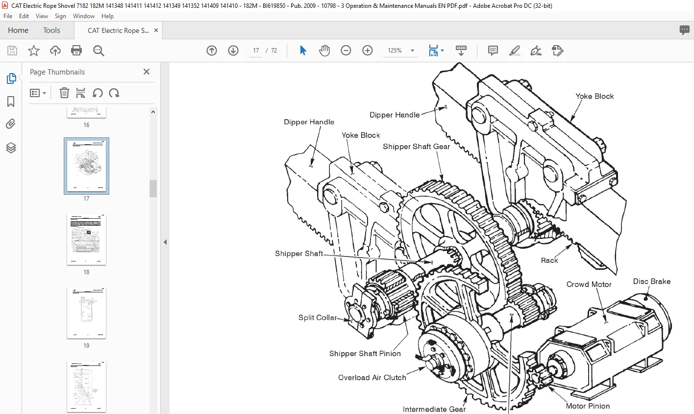 Cat Electric Role Shovel 182M Mining Shovel Operator Manual - PDF DOWNLOAD - Image 6