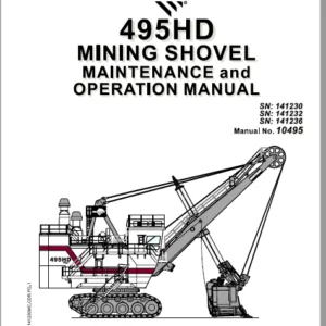 Cat Electric Role Shovel 495HD Mining Shovel Maintenance & Operation Manual - PDF DOWNLOAD