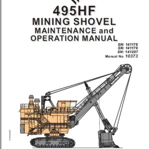 Cat Electric Role Shovel 495HF Mining Shovel Maintenance & Operation Manual - PDF DOWNLOAD