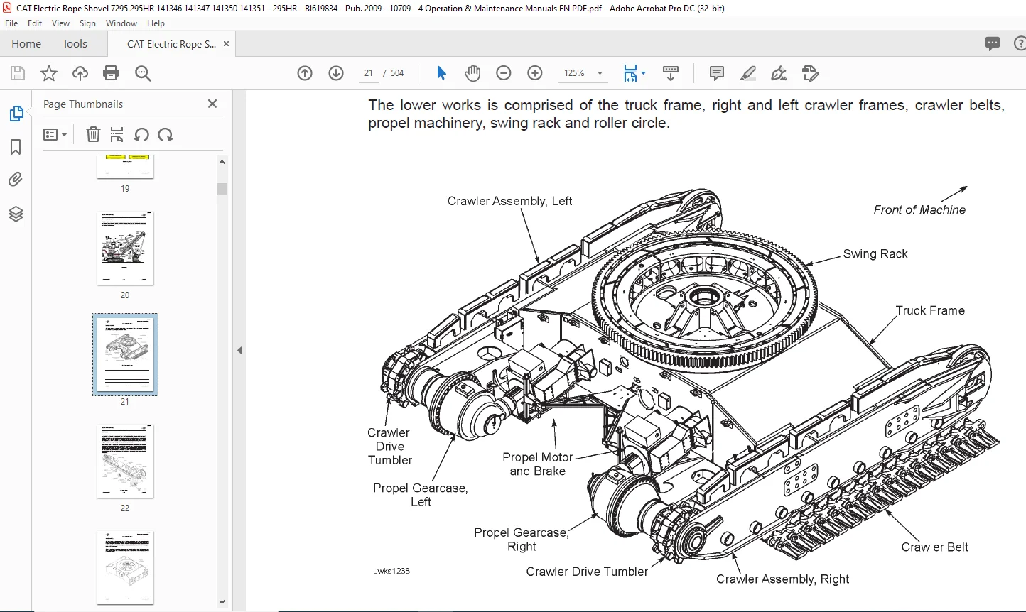 Cat Electric Rope 295HR Mining Shovel Maintenance & Operation Manual - PDF DOWNLOAD - Image 5