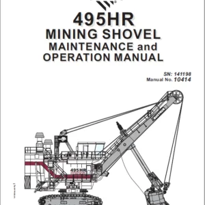 Cat Electric Rope 495HR Mining Shovel Maintenance & Operation Manual - PDF DOWNLOAD