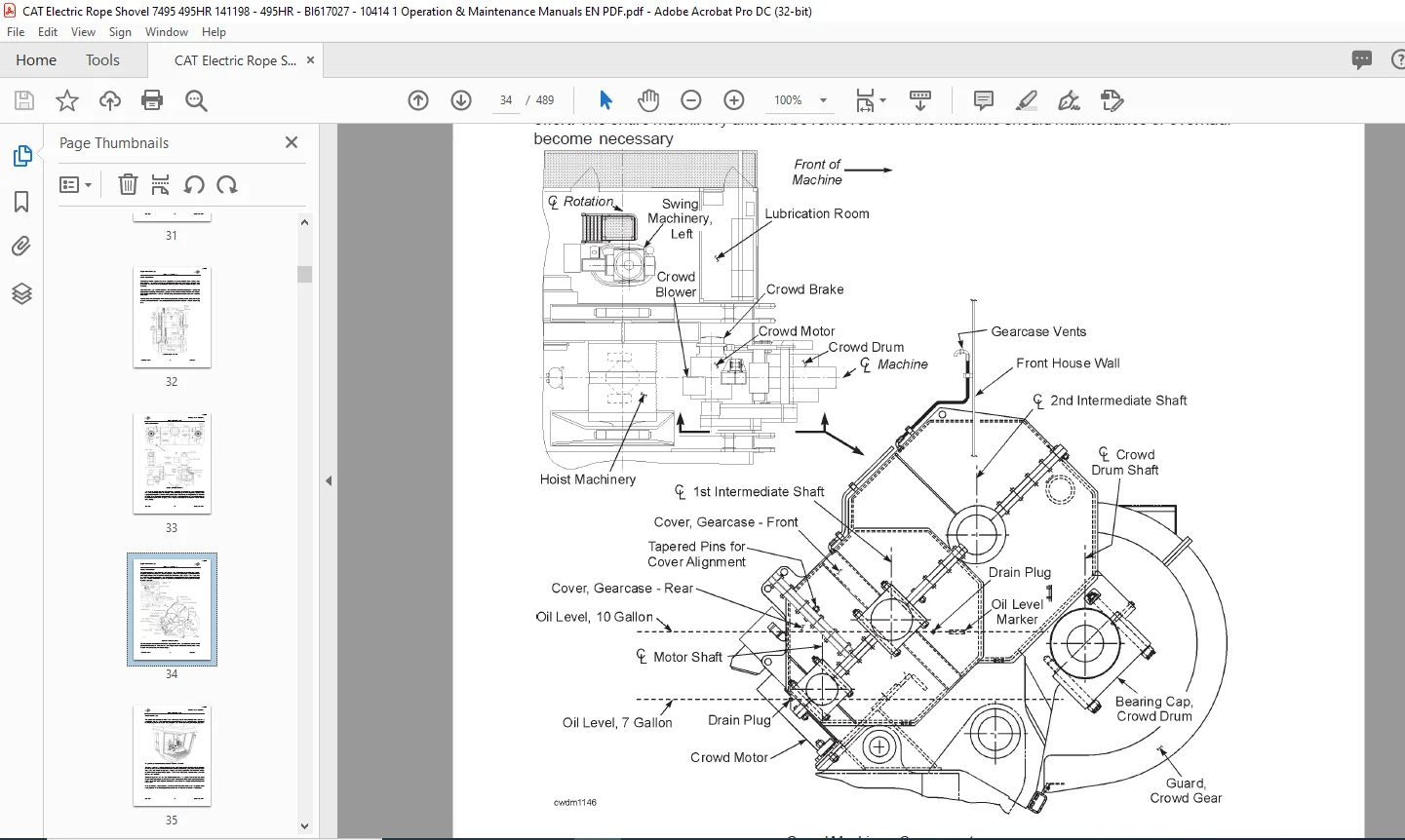 Cat Electric Rope 495HR Mining Shovel Maintenance & Operation Manual - PDF DOWNLOAD - Image 3
