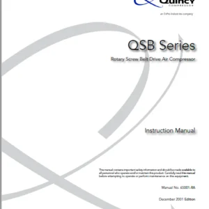 Cat Electric Rope Shovel Quincy QSB Series Rotary Screw Belt Drive Air Compressor Instruction Manual - PDF DOWNLOAD
