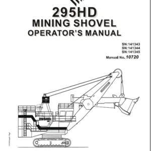 Cat Electric Rope Shovel 295HD Mining Shovel Operator'S Manual - PDF DOWNLOAD