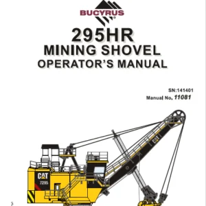 Cat Electric Rope Shovel 295HR MINING Shovel OPERATOR'S MANUAL - PDF DOWNLOAD