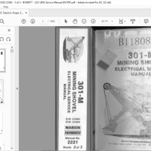 Cat Electric Rope Shovel 301-M Mining Shovel Electrical Service Manual - PDF DOWNLOAD
