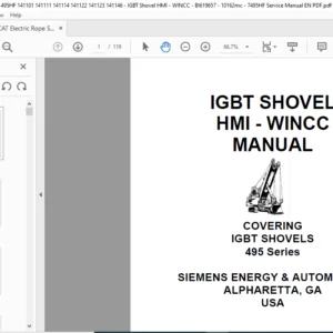Cat Electric Rope Shovel 465 Series IGBT Shovel HMI - WINCC Manual (Service Manual)