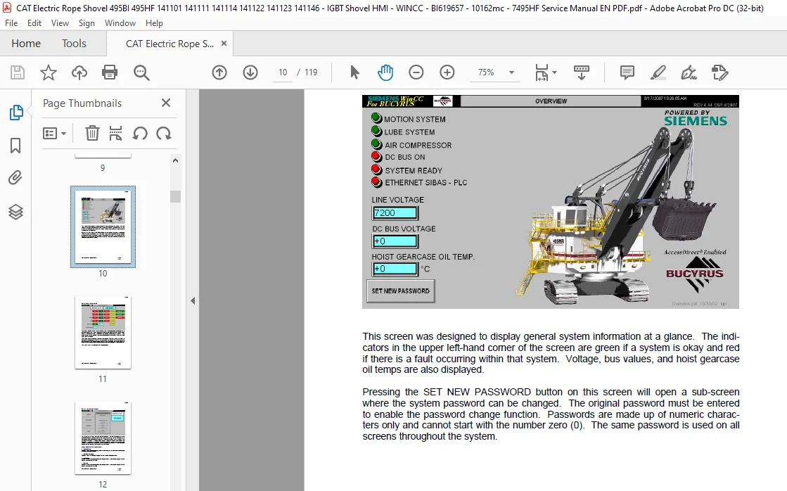Cat Electric Rope Shovel 465 Series IGBT Shovel HMI - WINCC Manual (Service Manual) - Image 4