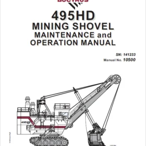 Cat Electric Rope Shovel 495HD  Mining Shovel Maintenance & Operation Manual - PDF DOWNLOAD