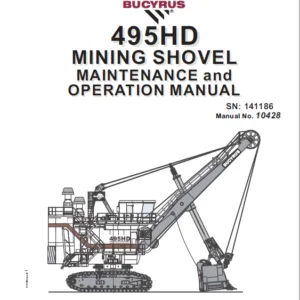Cat Electric Rope Shovel 495HD Mining Shovel Maintenance & Operation Manual - PDF DOWNLOAD