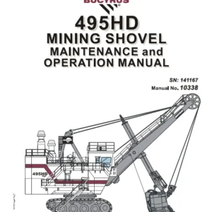 Cat Electric Rope Shovel 495HD  Mining Shovel Maintenance & Operation Manual - PDF DOWNLOAD