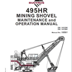 Cat Electric Rope Shovel 495HR Mining Shovel Maintenance And Operation Manual - PDF DOWNLOAD