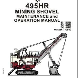 Cat Electric Rope Shovel 495HR Mining Shovel Maintenance And Operation Manual  - PDF DOWNLOAD