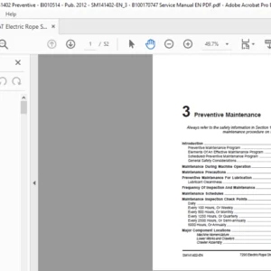 Cat Electric Rope Shovel 7295 Preventive Maintenance Manual (Service Manual) - PDF DOWNLOAD