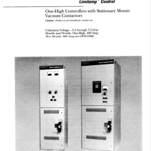 Cat Electric Rope Shovel CR194 Vacuum Limitamp 400 Ampere Control GEH-5305A Instructions Operation & Maintenance Manual - PDF DOWNLOAD
