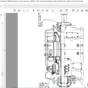 Cat Electric Rope Shovel I.B. 9435 Electrical Equipment 110RB Diesel-Electric Excavator Instructions Operation And Maintenance - PDF DOWNLOAD