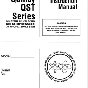 Cat Electric Rope Shovel Quincy QST Series Air Compressor Instruction Manual - PDF DOWNLOAD