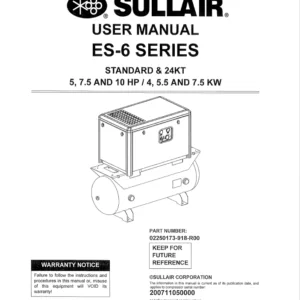 Cat Electric Rope Shovel Sullair ES-6 Series User Manual - PDF DOWNLOAD