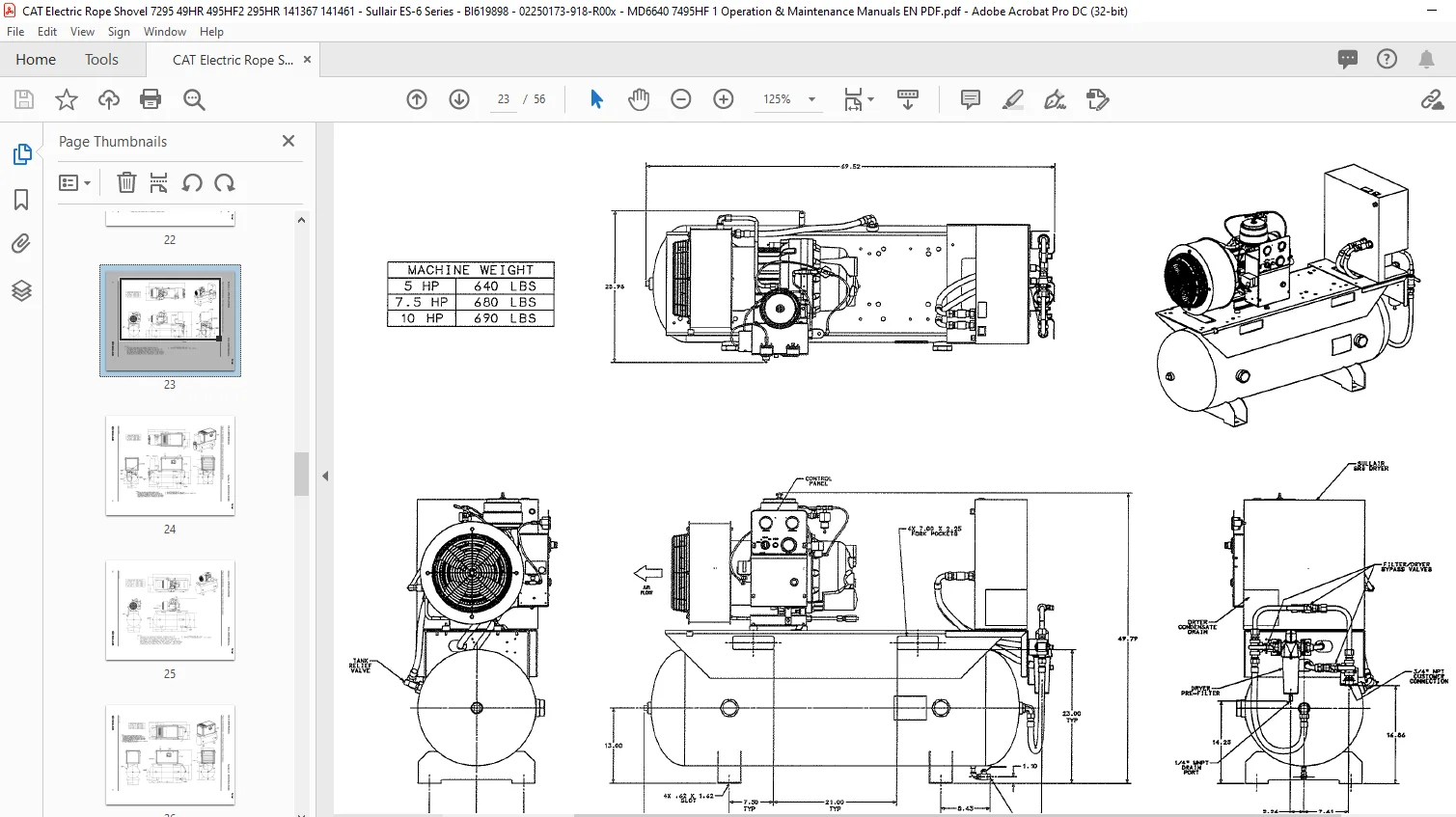 Cat Electric Rope Shovel Sullair ES-6 Series User Manual - PDF DOWNLOAD - Image 4