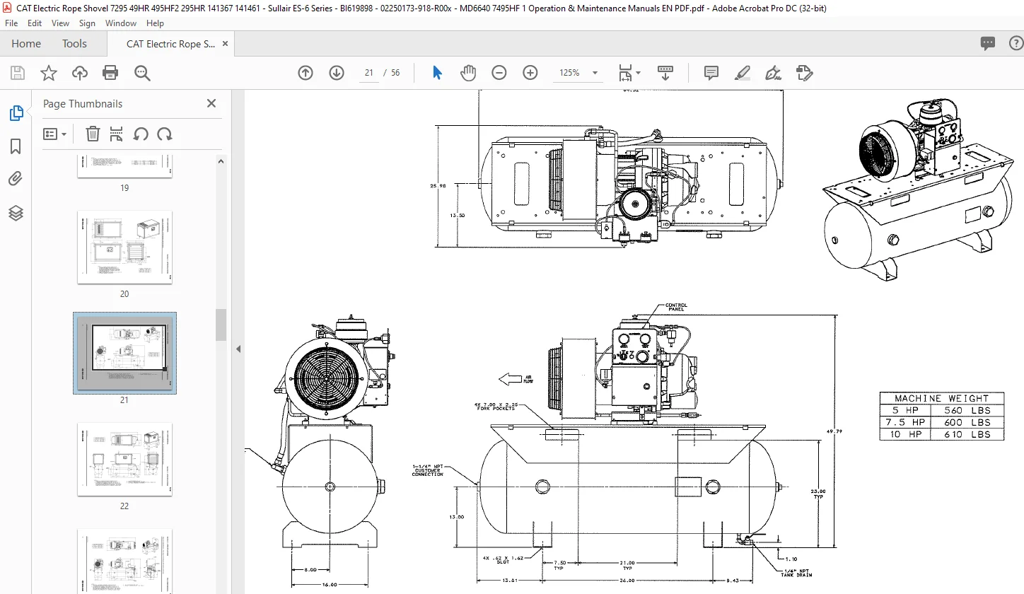 Cat Electric Rope Shovel Sullair ES-6 Series User Manual - PDF DOWNLOAD - Image 6