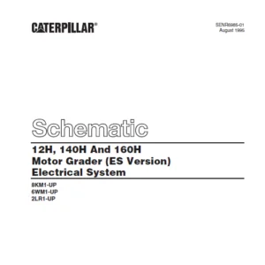 Cat Electrical 12H 140H And 160H Motor Grader (ES Version) Electrical System Schematic Manual - PDF DOWNLOAD