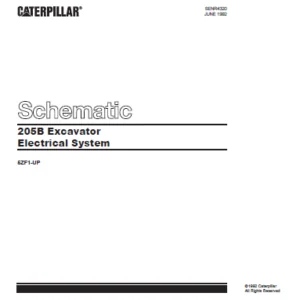 Cat Electrical 205B Excavator Electrical System Schematic Manual - PDF DOWNLOAD