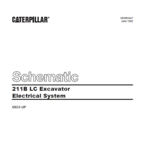 Cat Electrical 211B LC Excavator Electrical System Schematic Manual - PDF DOWNLOAD