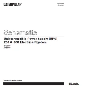 Cat Electrical 250 & 300 Uninterruptible Power Supply (UPS) Electrical System Schematic Manual - PDF DOWNLOAD