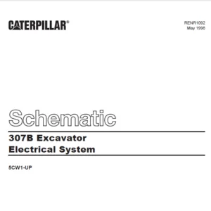 Cat Electrical 307B Excavator Electrical System Schematic Manual - PDF DOWNLOAD