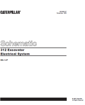 Caterpillar 1995 312 Excavator Starter Wiring Diagram 24 Vol