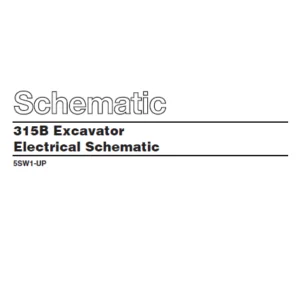 Cat Electrical 315B Excavator Electrical System Schematic Manual - PDF DOWNLOAD