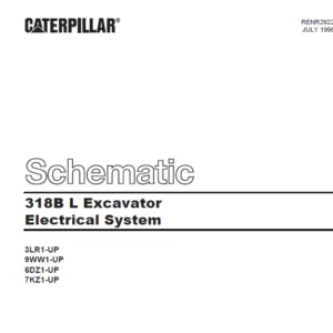 Cat Electrical 318B L Excavator Electrical System Schematic Manual - PDF DOWNLOAD