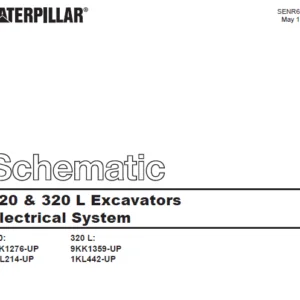 Cat Electrical 320 & 320 L Excavators Electrical System Schematic Manual - PDF DOWNLOAD